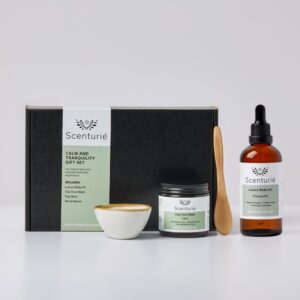 Calm & Tranquility Gift Set | NZ Glacial Clay Face Mask, Body Oil, Bowl & Spoon